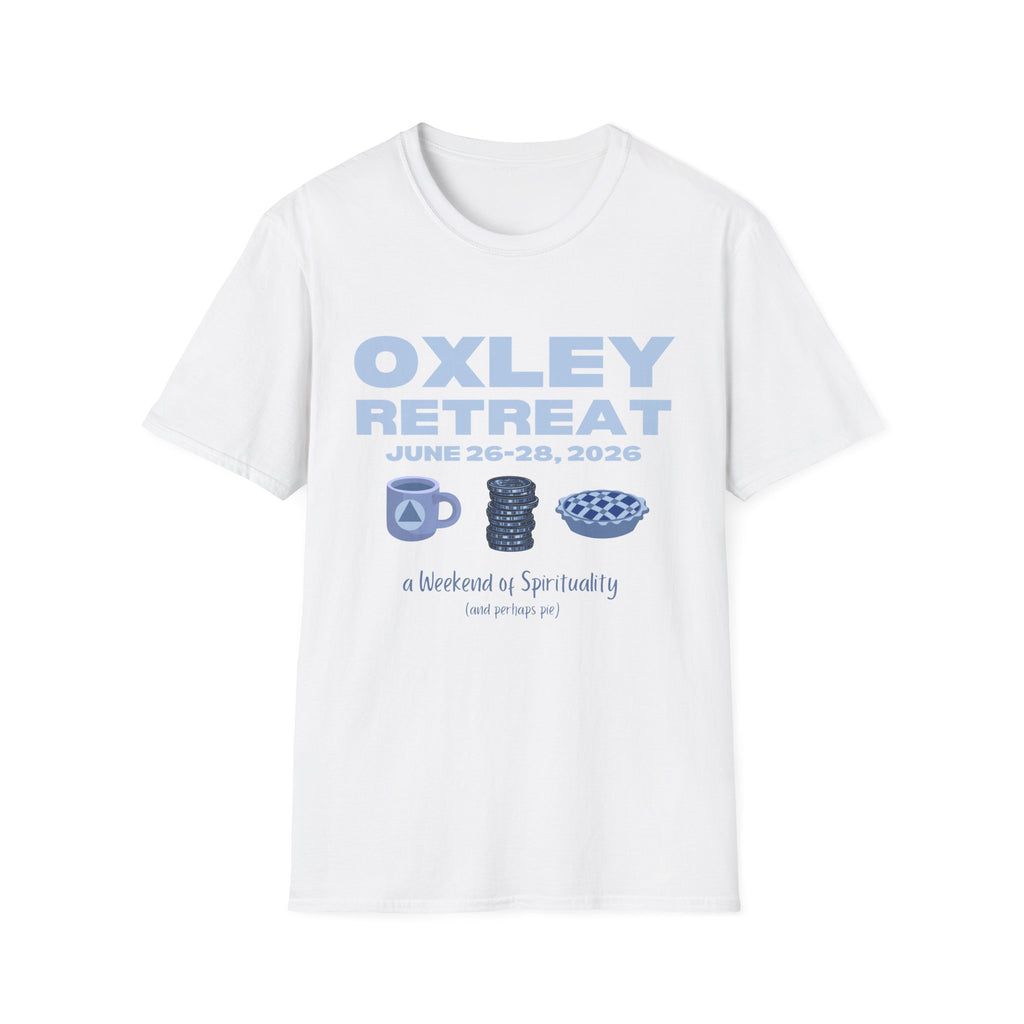 Oxley Retreat shirt- Peaceful Blues soft tee